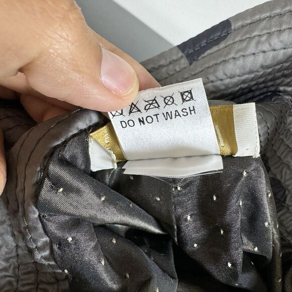 Grevi Bucket Hat, Sun Hat Gray With Blue Hearts Made in Italy XS-S - Picture 10 of 10